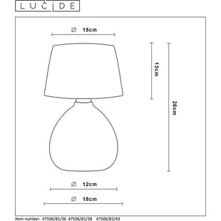 Lampa stołowa betonowa Ramzi kremowa | Lucide - Kup online