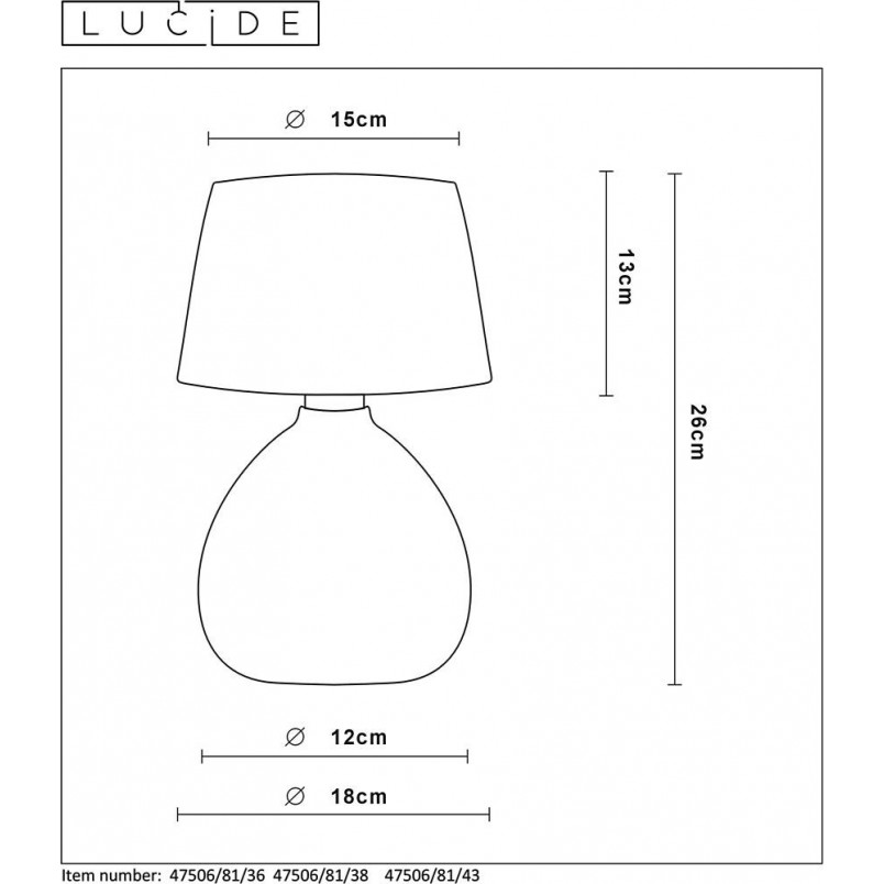 Lampa stołowa betonowa Ramzi kremowa | Lucide - Kup online