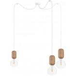 Lampa Wisząca Pająk Barille III | Drewno, Kolorowe Kable