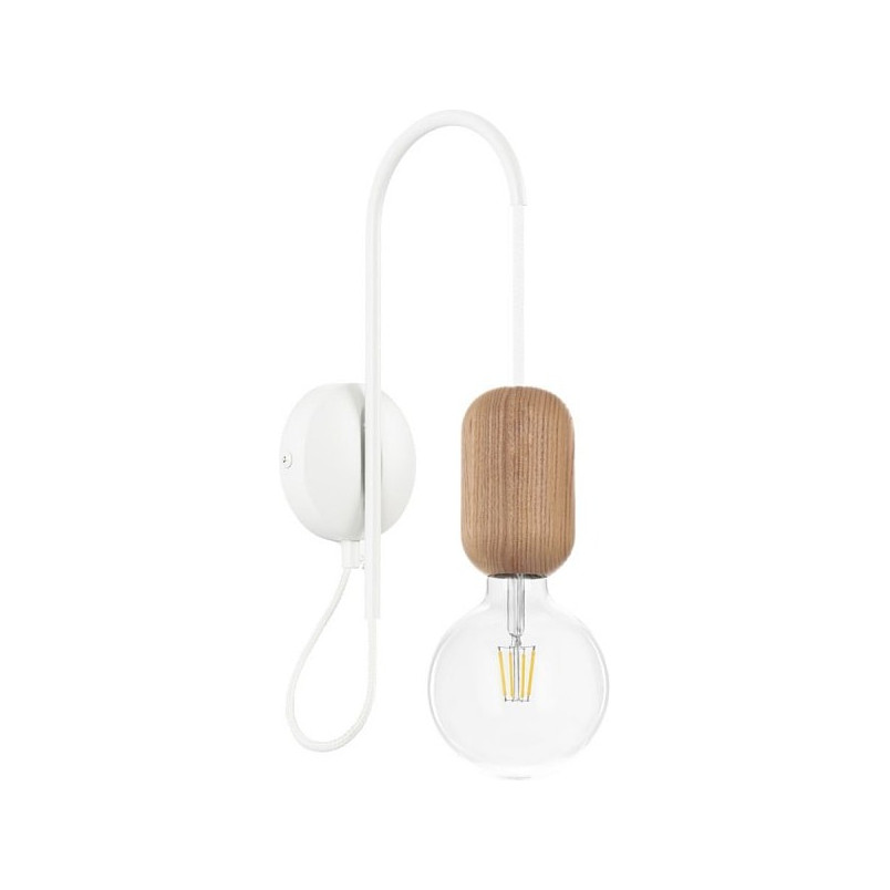 Kinkiet drewniany Barille | Skandynawski design | Kolorowe Kable