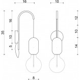 Kinkiet drewniany Barille | Skandynawski design | Kolorowe Kable
