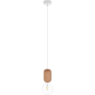 Lampa wisząca "żarówka" na kablu Barille drewniana Kolorowe kable