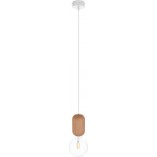 Lampa wisząca "żarówka" na kablu Barille drewniana Kolorowe kable
