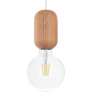 Lampa wisząca "żarówka" na kablu Barille drewniana Kolorowe kable
