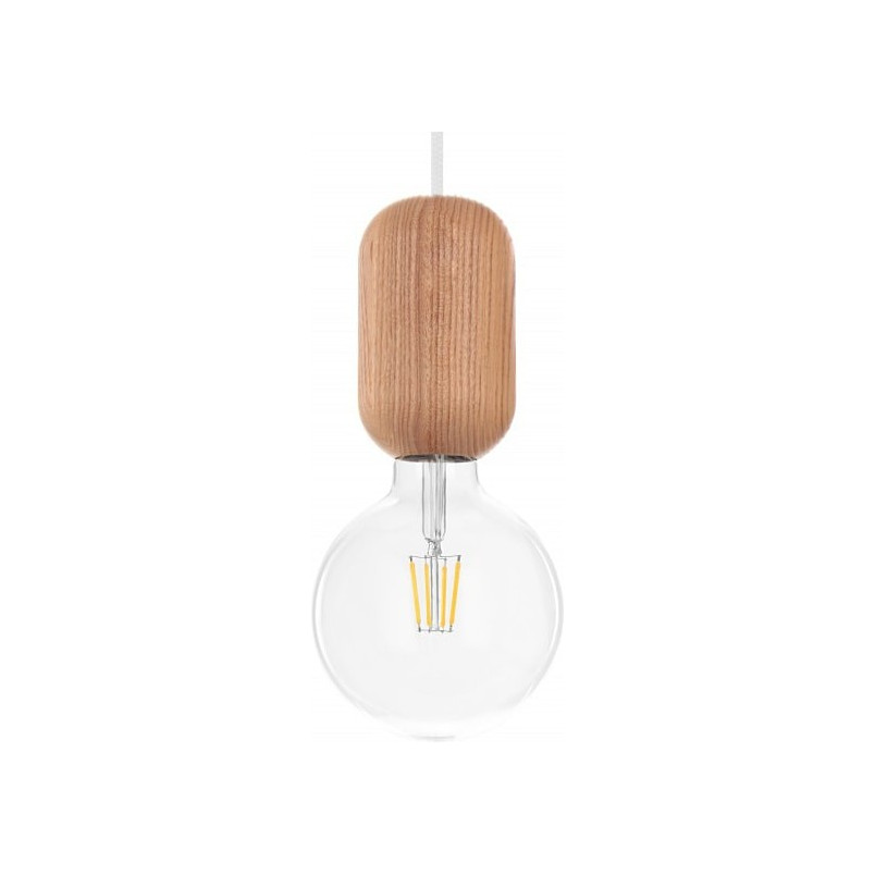 Lampa wisząca "żarówka" na kablu Barille drewniana Kolorowe kable