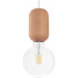 Lampa wisząca "żarówka" na kablu Barille drewniana Kolorowe kable