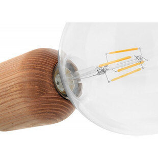 Lampa wisząca "żarówka" na kablu Barille drewniana Kolorowe kable