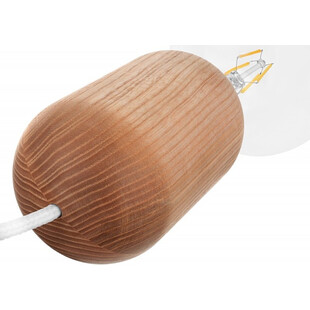 Lampa wisząca "żarówka" na kablu Barille drewniana Kolorowe kable
