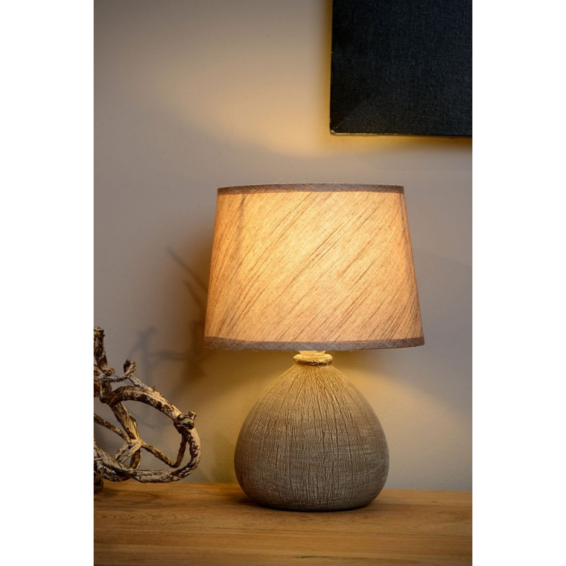 Lampa stołowa betonowa Ramzi | Brązowa | Lucide