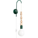 Kinkiet Loft Zielony Drewno | Kolorowe Kable - Kup Teraz!