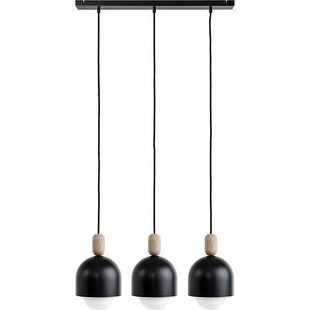 Lampa wisząca skandynawska na listwie Loft Ovoi III 60cm czarna Kolorowe kable