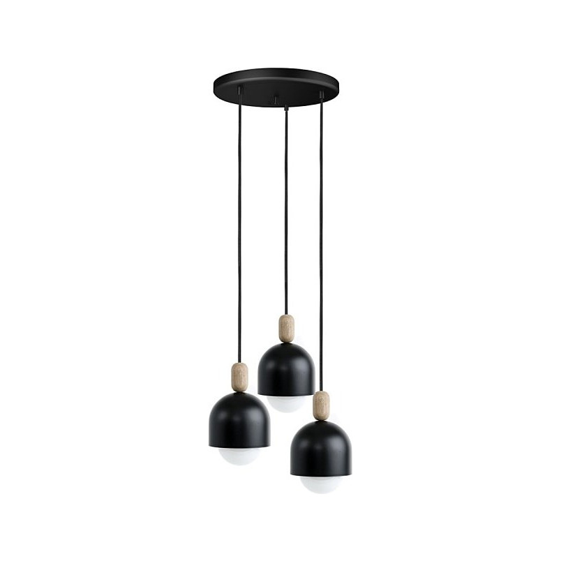 Lampa Wisząca Loft Ovoi Round III | Skandynawska Lampa 3-punktowa