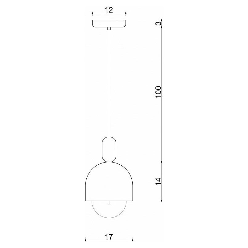 Lampa wisząca Loft Ovoi | Zielona, Skandynawska | Kolorowe Kable