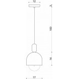 Lampa wisząca Loft Ovoi | Zielona, Skandynawska | Kolorowe Kable