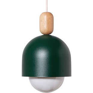 Lampa wisząca skandynawska Loft Ovoi 17cm ciemny zielony Kolorowe kable