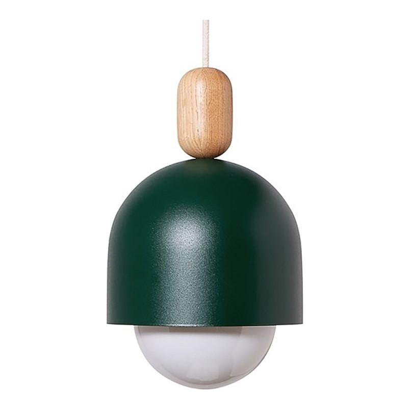 Lampa wisząca Loft Ovoi | Zielona, Skandynawska | Kolorowe Kable