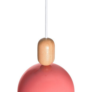 Lampa wisząca skandynawska Loft Ovoi 17cm różowa Kolorowe kable