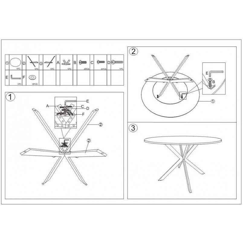 Stół okrągły ceramiczny Talia 120cm biały marmur / czarny mat Signal