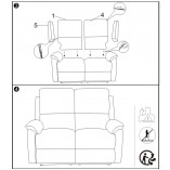 Sofa welurowa rozkładana Spencer II | Signal - 136cm