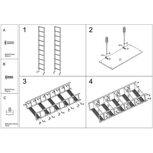 Regał industrialny Signal Raw R5 | Dąb Czarny | 60x28x154cm