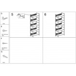 Regał industrialny Signal Raw R5 | Dąb Czarny | 60x28x154cm