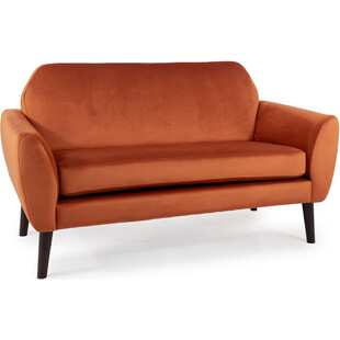 Sofa welurowa 2 osobowa Mena Velvet ruda Signal