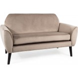Sofa welurowa 2 osobowa Mena Velvet ciemny beż Signal