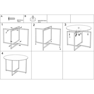 Stół okrągły loft Alto 120cm Signal | Dąb Czarny Mat