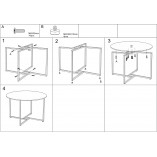 Stół okrągły loft Alto 120cm Signal | Dąb Czarny Mat