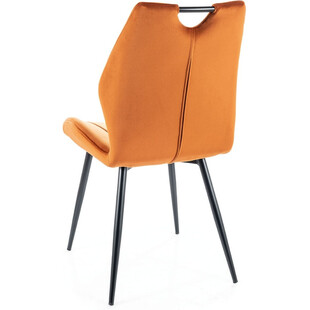 Krzesło welurowe Arco Velvet Bluvel 4215 rude Signal