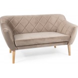 Sofa welurowa 2-osobowa Karo - Signal, 140cm, Beż