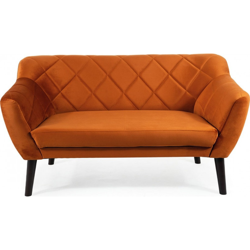 Sofa welurowa 2-osobowa Karo Signal | Ruda, Wenge | Komfort i styl