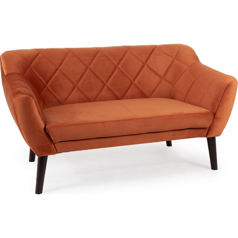 Sofa welurowa 2-osobowa Karo Signal | Ruda, Wenge | Komfort i styl