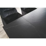 Stół rozkładany Westin Signal | Czarny marmur - 160x90 cm