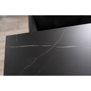 Stół rozkładany Westin Signal | Czarny marmur - 160x90 cm