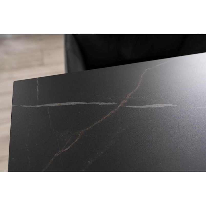 Stół rozkładany Westin Signal | Czarny marmur - 160x90 cm