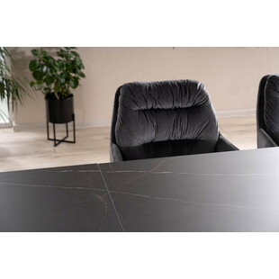 Stół rozkładany Westin Signal | Czarny marmur - 160x90 cm
