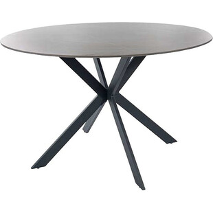 Stół okrągły ceramiczny Talia 120cm szary marmur / czarny mat Signal