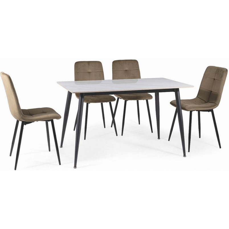 Stół nowoczesny Signal Rion 160x90 biały/czarny - Elegancki design!