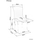 Krzesło welurowe Prince szary/chrom Signal - Komfort i styl!