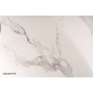 Stół glamour Prince Signal 180x90cm - Biały Calacatta, Chrom | Kup Teraz!