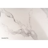 Stół glamour Prince Signal 180x90cm - Biały Calacatta, Chrom | Kup Teraz!