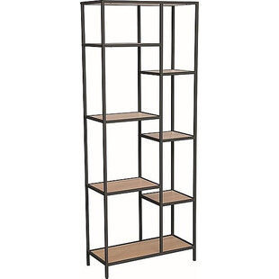 Regał loft na nóżkach Costa 178x70cm dąb / czarny mat Signal