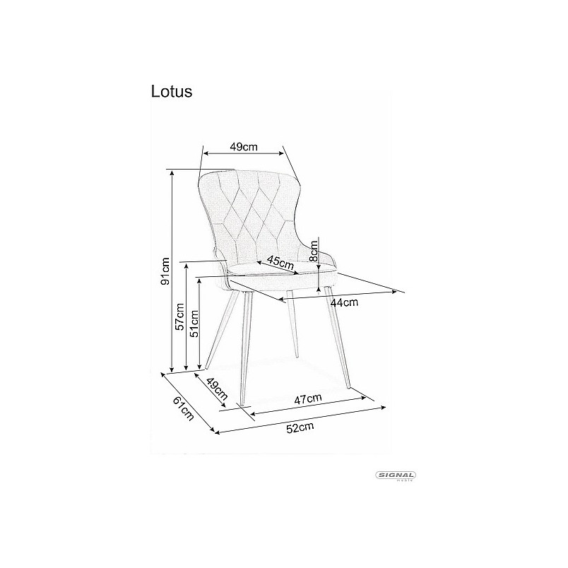 Krzesło Lotus Velvet Signal: Elegancki design, wygoda i jakość