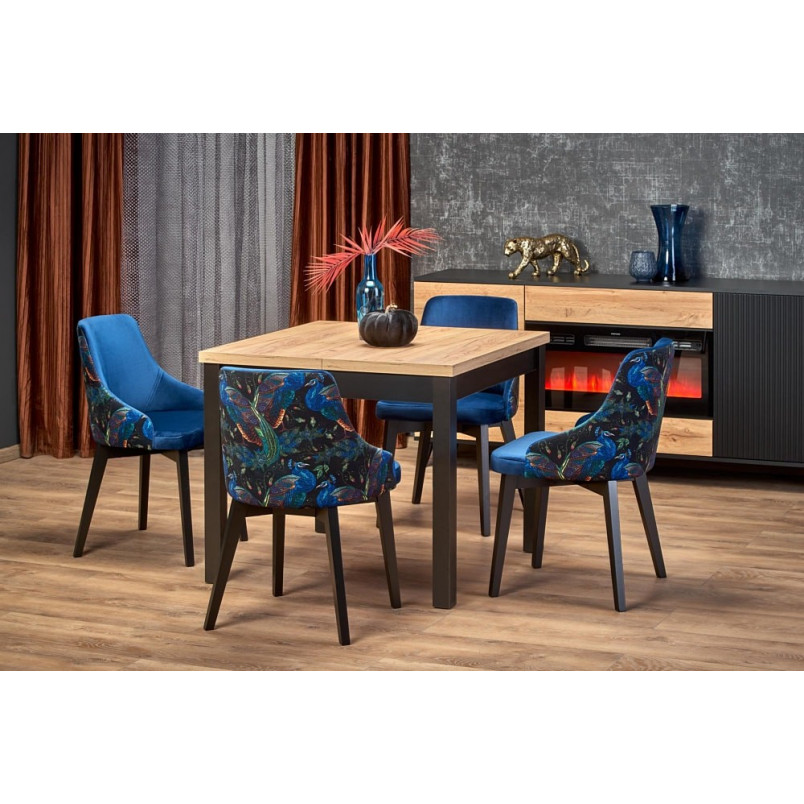 Stół rozkładany kwadratowy Tiago 90x90 dąb craft - Halmar