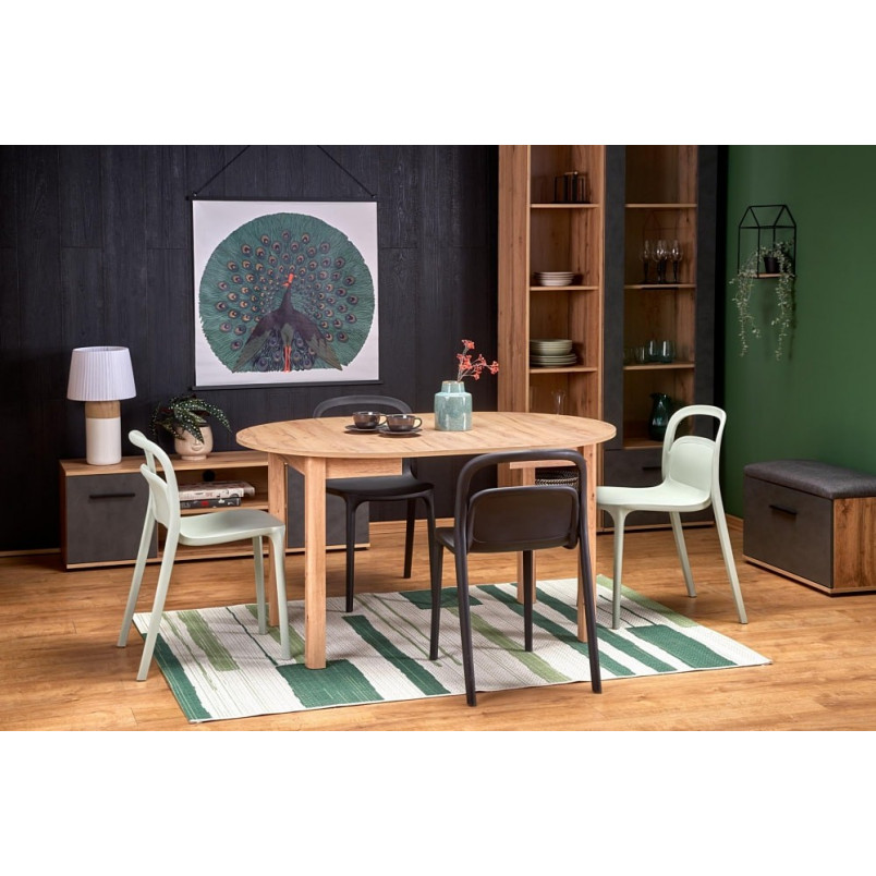 Stół okrągły rozkładany Ringo 102cm dąb craft Halmar