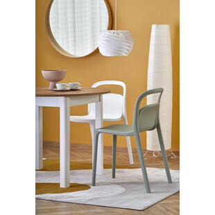 Stół okrągły rozkładany Ringo | Halmar | Dąb Craft / Biały
