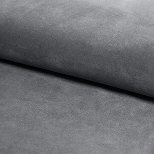 Sofa welurowa 2 osobowa Karo Velvet 140cm szary / buk Signal