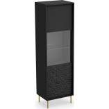 Regał stojący Bullet Halmar: Czarny/Złoty, 185x55cm - Kup Teraz!