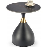 Stolik boczny Scalita Halmar: Elegancki design, czarny marmur